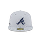 Atlanta Braves 2025 Clubhouse Gray 59FIFTY Fitted Hat